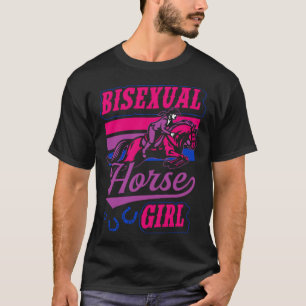 Bisexuelles Pferdemädchen Bisexueller Stolz Pferd T-Shirt