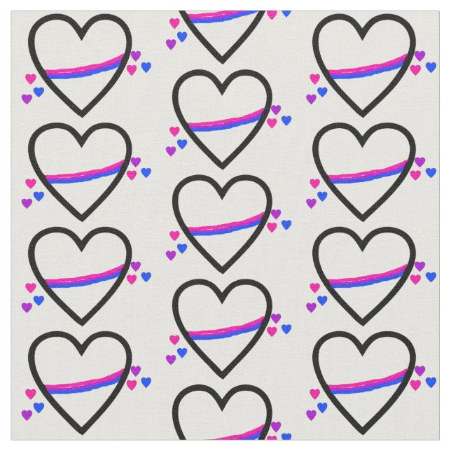 Bisexuelles Stolz-Herz Stoff (Nahaufnahme)