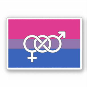 Bisexuelles Stolzsymbol Flagge Aufkleber