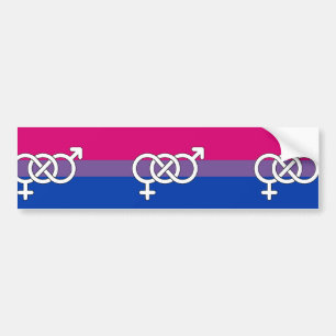 Bisexuelles Stolzsymbol Flagge Autoaufkleber