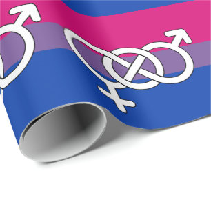Bisexuelles Stolzsymbol Flagge Geschenkpapier