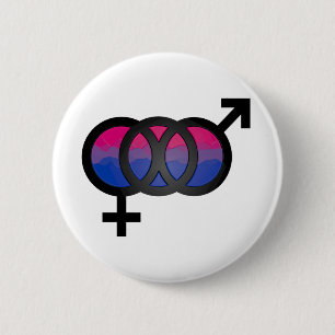 bisexuelles Symbol 3D Button