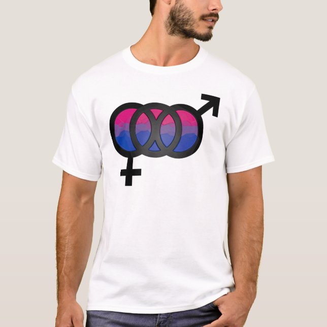 bisexuelles Symbol 3D T-Shirt (Vorderseite)