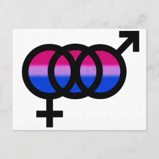 Bisexuelles Symbol Postkarte