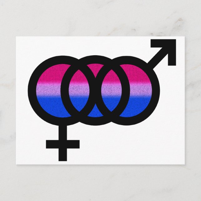 Bisexuelles Symbol Postkarte (Vorderseite)