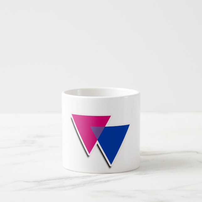 BISEXUELLES TRIANGELSYMBOL 3D ESPRESSOTASSE (Vorderseite)