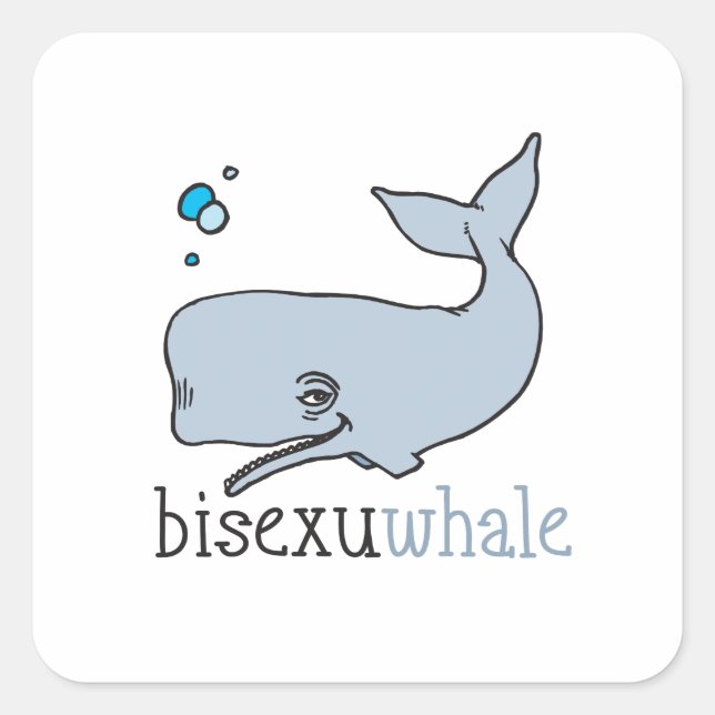 BISEXUWALE QUADRATISCHER AUFKLEBER (Vorderseite)