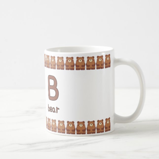BisforBear–Spaßalphabet-Tassendesign Kaffeetasse (Rechts)