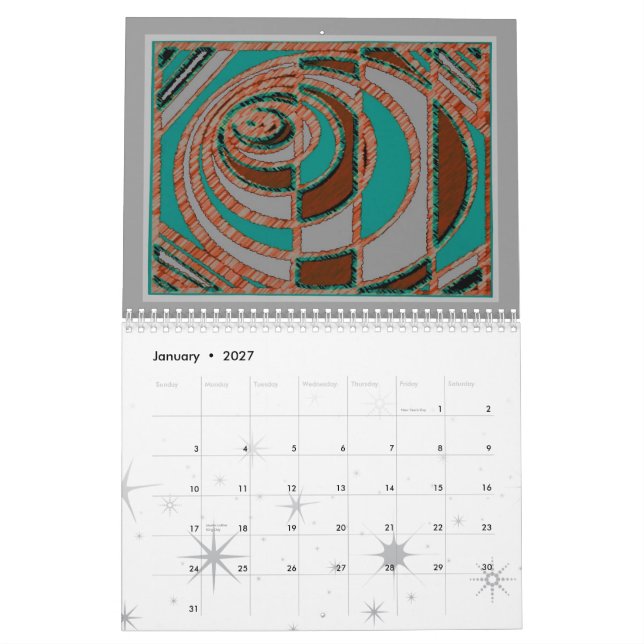 (bisher) alanart abstrakter kalender (Jan 2027)
