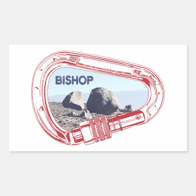 Bishop Climbing Carabiner Rechteckiger Aufkleber (Vorderseite)