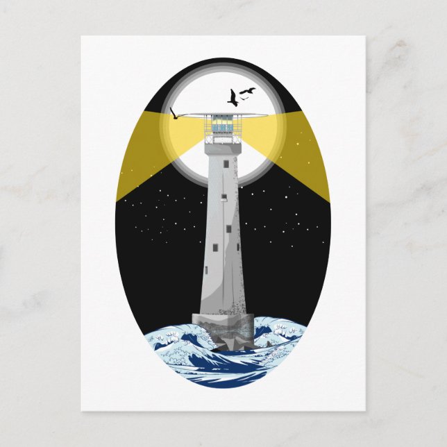 Bishop Rock Lighthouse Postkarte (Vorderseite)