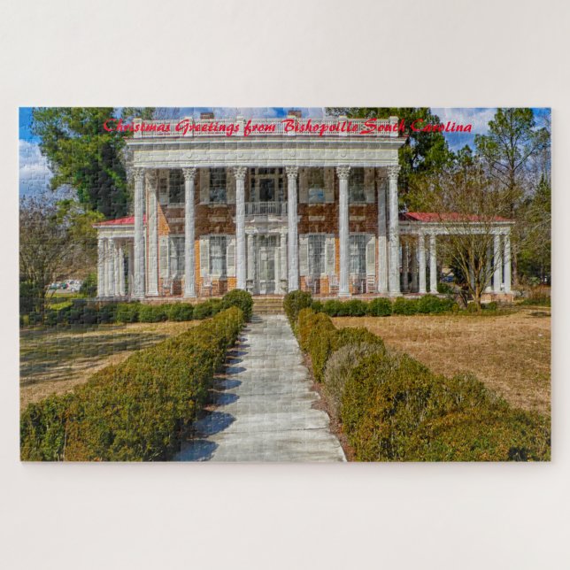 Bishopville South Carolina.Christmas Grüße Puzzle (Horizontal)