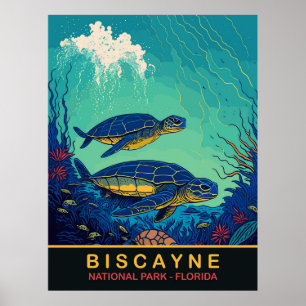 Biskaya, Schildkröten, Floraida, Reisen Poster
