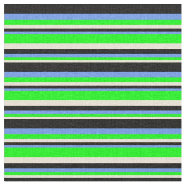 Bisken, Limon, Cornfllower Blau und Schwarzes Must Stoff (Nahaufnahme)