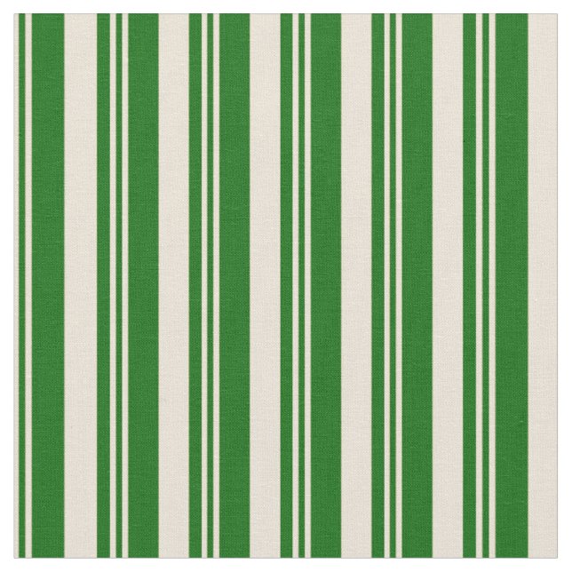 Bisken und dunkelgrüne Streifen Stoff (Nahaufnahme)
