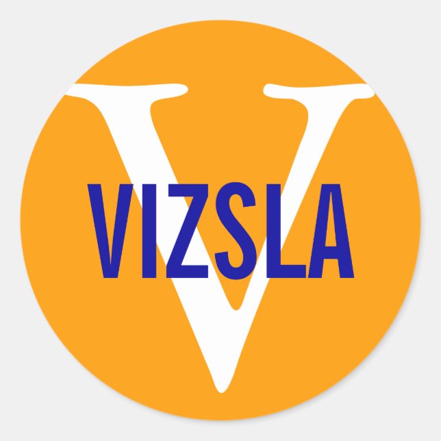 Bisla Breed Monogram Design Runder Aufkleber (Vorderseite)