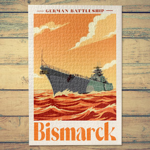 Bismarck Deutsches Schlachtschiff - Vintage Marine Puzzle