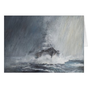 Bismarck durch Vorhänge des Regen-Schneeregens