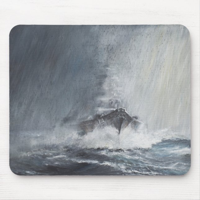 Bismarck durch Vorhänge des Regen-Schneeregens Mousepad (Vorne)