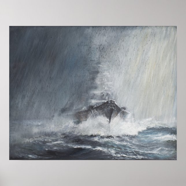 Bismarck durch Vorhänge von Regenschlamm Poster (Vorne)