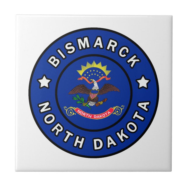 Bismarck North Dakota Fliese (Vorderseite)