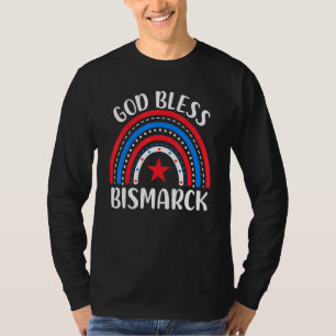 Bismarck North Dakota Für Frauen Gott segne Bisma T-Shirt
