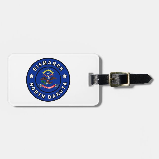 Bismarck North Dakota Gepäckanhänger (Vorderseite horizontal)