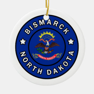 Bismarck North Dakota Keramik Ornament