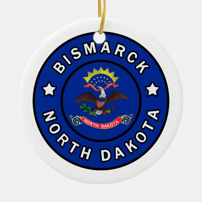 Bismarck North Dakota Keramik Ornament (Vorne)