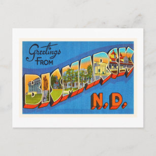 Bismarck North Dakota ND Vintage Travel Souvenir Postkarte