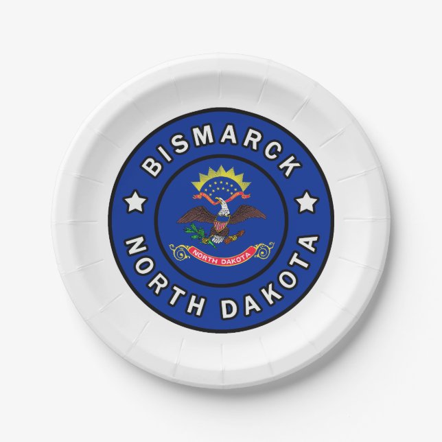 Bismarck North Dakota Pappteller (Vorderseite)