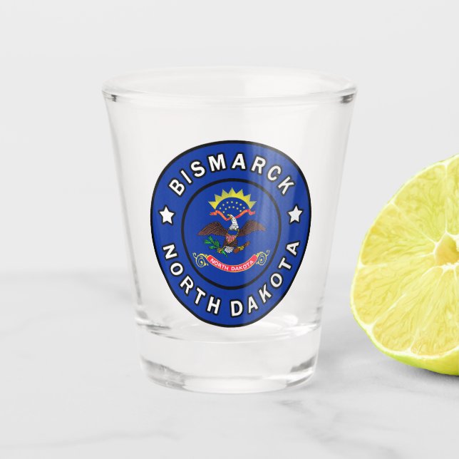 Bismarck North Dakota Schnapsglas (Vorderseite)