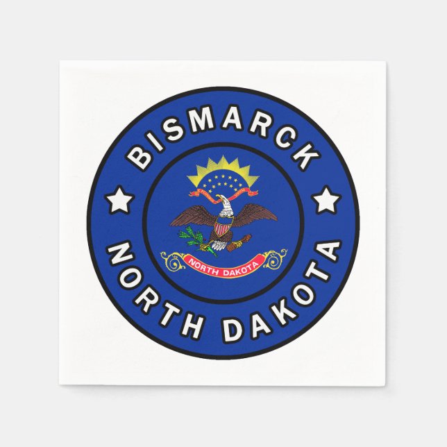 Bismarck North Dakota Serviette (Vorderseite)