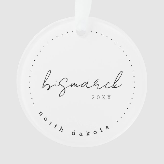 Bismarck, North Dakota Travel Vereinte Staaten Ornament (Vorderseite)