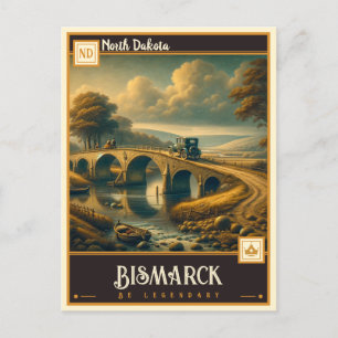 Bismarck, North Dakota   Vintage Postkarte
