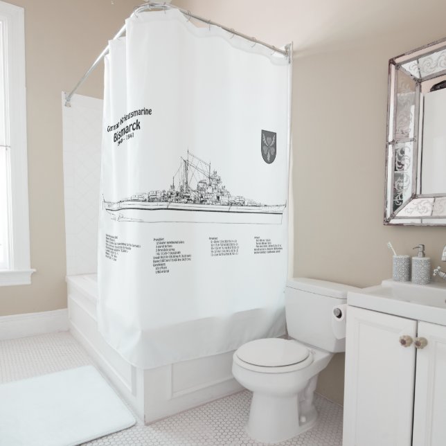 Bismarck - Pläne für ein Konzept für die Schlachth Duschvorhang (Beispiel)