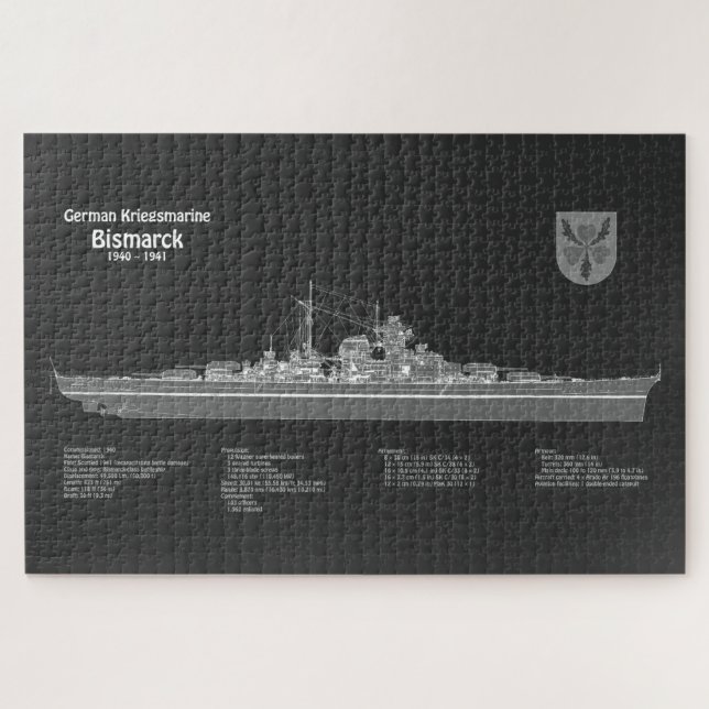 Bismarck - Pläne für ein Konzept für die Schlachtu Puzzle (Horizontal)