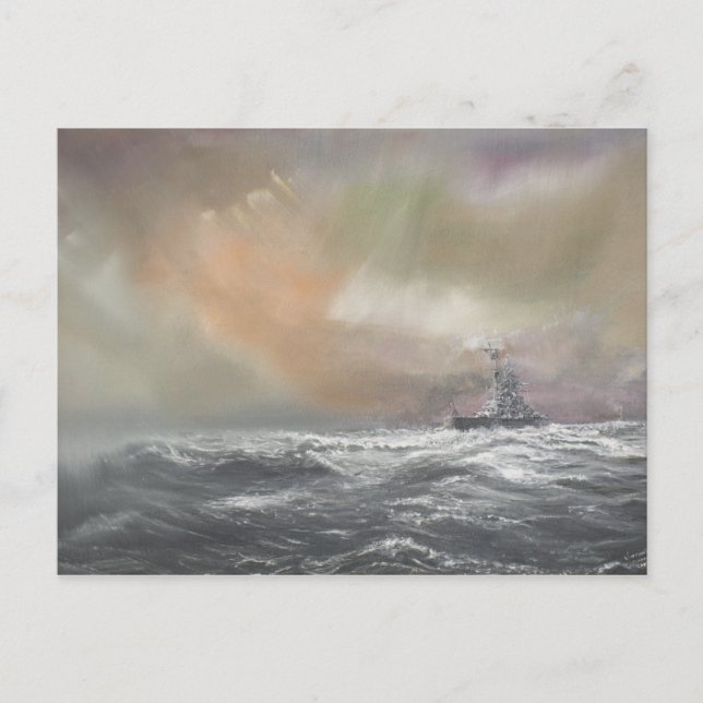 Bismarck signalisiert Prinz Eugen 0959hrs am 24. Postkarte (Vorderseite)