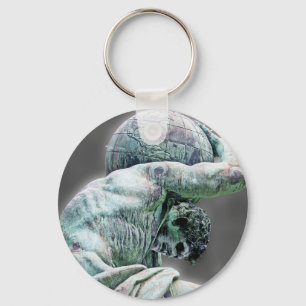 Bismarck Statue, Berlin, Greek God Atlas, Grey Bac Schlüsselanhänger