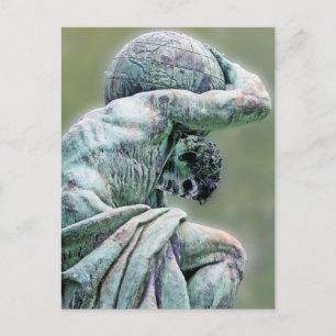 Bismarck Statue, Berlin, Griechischer Gotteatlas,  Postkarte