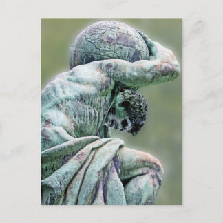 Bismarck Statue, Berlin, Griechischer Gotteatlas, Postkarte