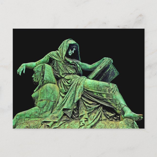 Bismarckstatue, Berlin, Sibyl, Read, Sphinx (p2) Postkarte (Vorderseite)