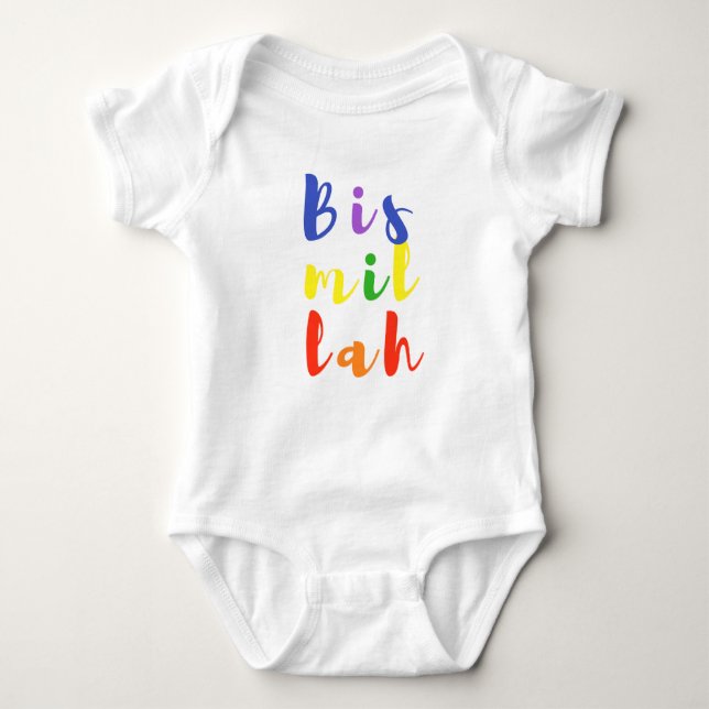 Bismillah Baby-Jersey-Bodysuit Baby Strampler (Vorderseite)