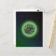 Bismillah - Im Namen Allahs grüne Kalligraphie Postkarte (Vorderseite/Rückseite Beispiel)