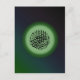Bismillah - Im Namen Allahs grüne Kalligraphie Postkarte (Vorderseite)