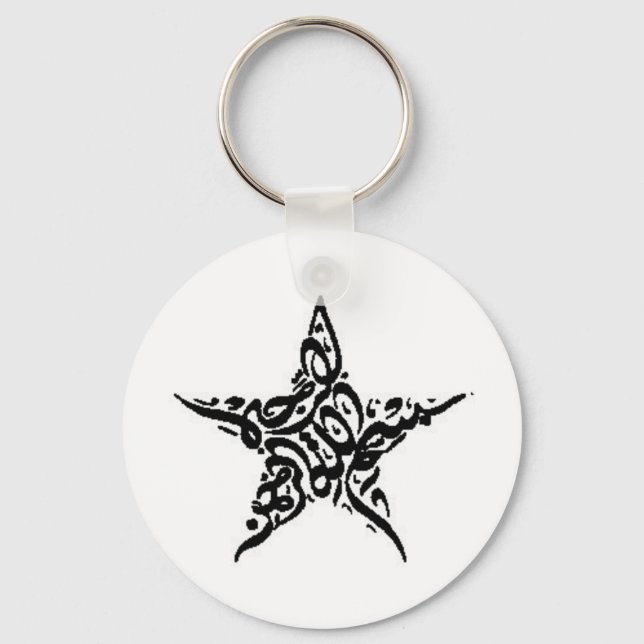 Bismillah Star Motif Schlüsselanhänger (Vorderseite)