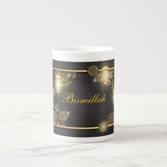 Bismillah-Tasse Prozellantasse (Vorderseite)