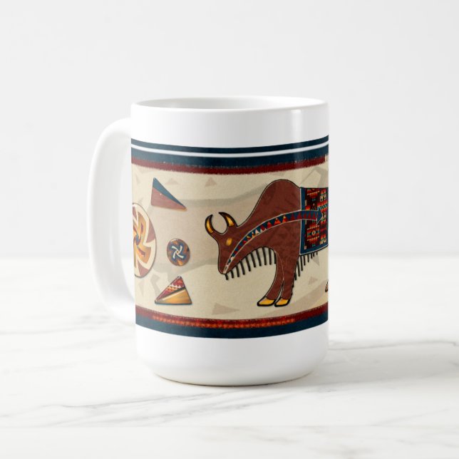 Bison Americana 3D Tasse (Vorderseite Links)