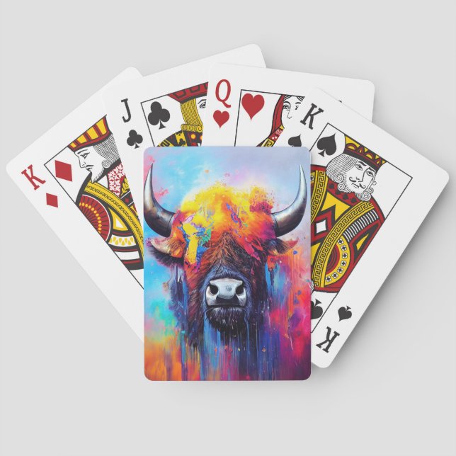 Bison Animal Discovery Adventure Nature Planet Spielkarten (Rückseite)