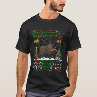 Bison Animal Lover Xmas Geschenk Ugly Bison Weihna T-Shirt